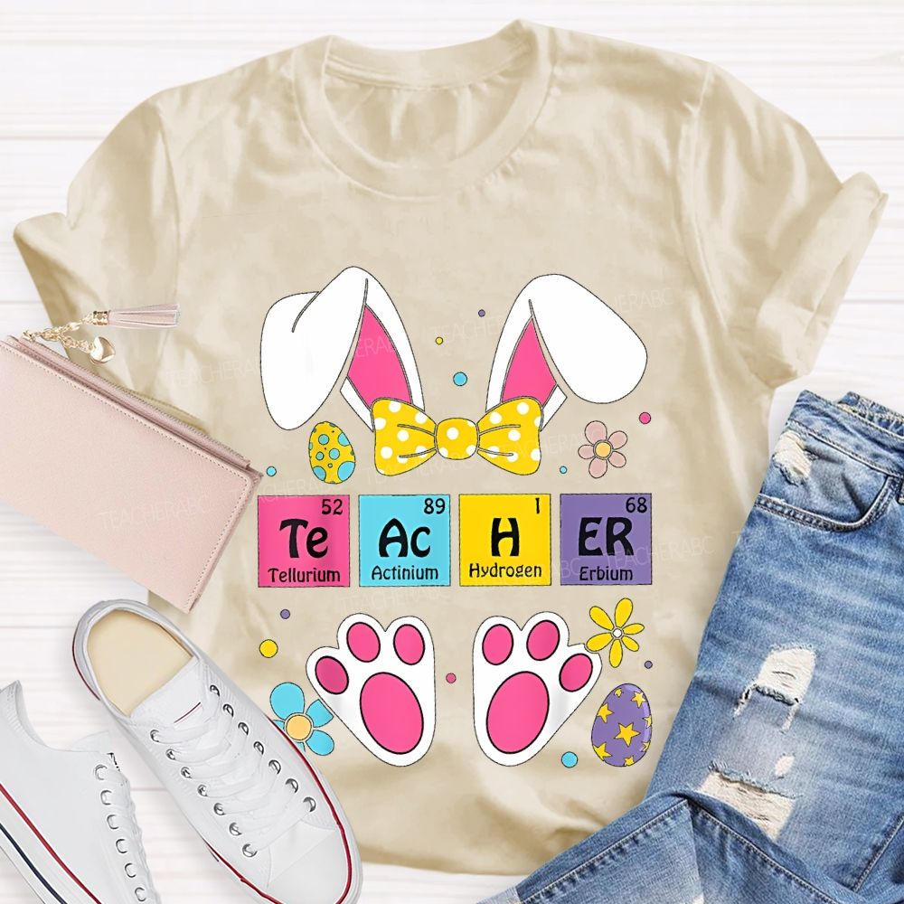 Teacher Bunny Easter Egg Graphics  Teacher T-shirt