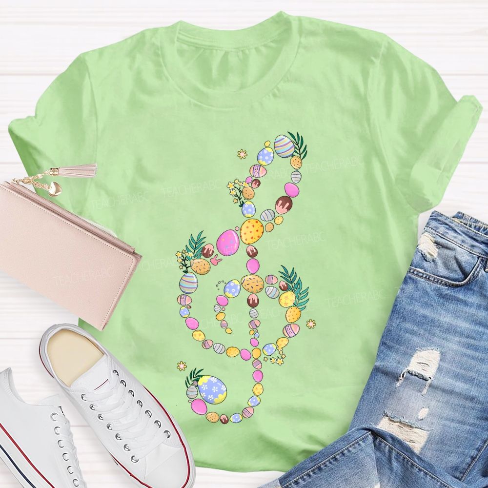 Easter Egg Musical Note  Teacher T-shirt