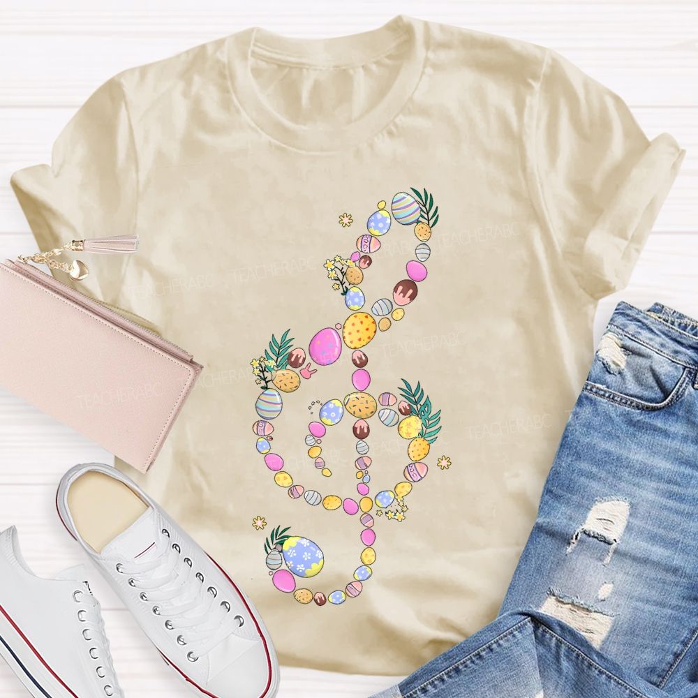 Easter Egg Musical Note  Teacher T-shirt
