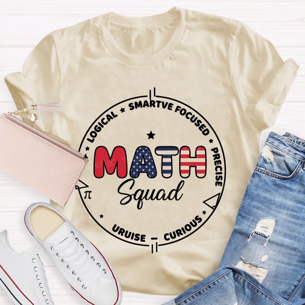 Math Squad Logical   Teacher T-shirt