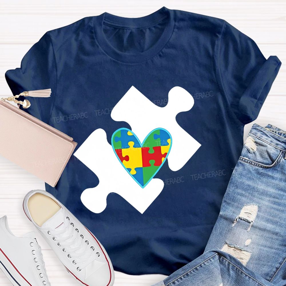 Love Puzzle Autism Graphics  Teacher T-shirt