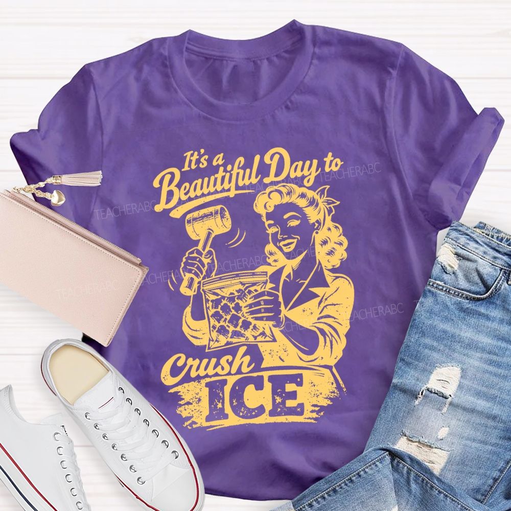 It'S A Beautiful Day To Crush Ice Teacher T-shirt