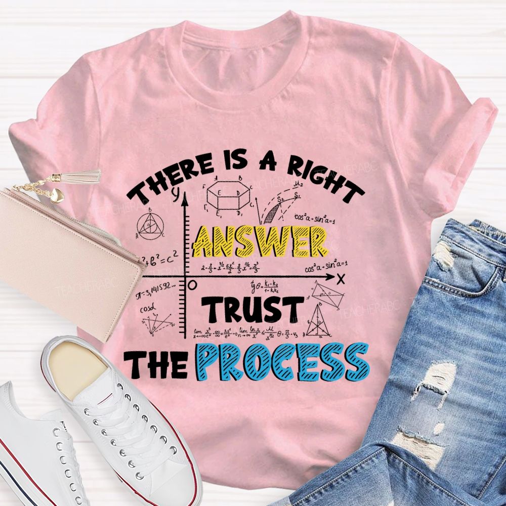 There Is A Right Answer Trust The Process  Teacher T-shirt