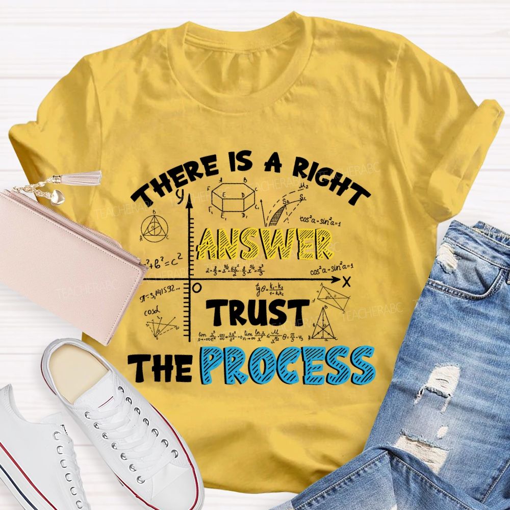 There Is A Right Answer Trust The Process  Teacher T-shirt