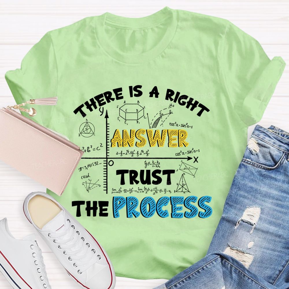 There Is A Right Answer Trust The Process  Teacher T-shirt