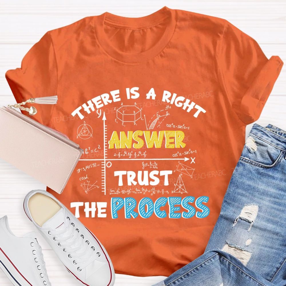 There Is A Right Answer Trust The Process  Teacher T-shirt