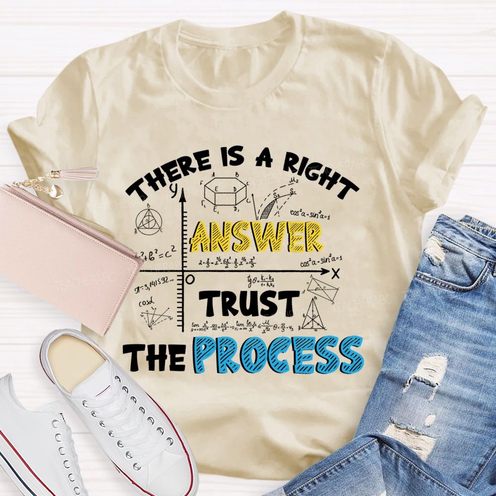 There Is A Right Answer Trust The Process  Teacher T-shirt