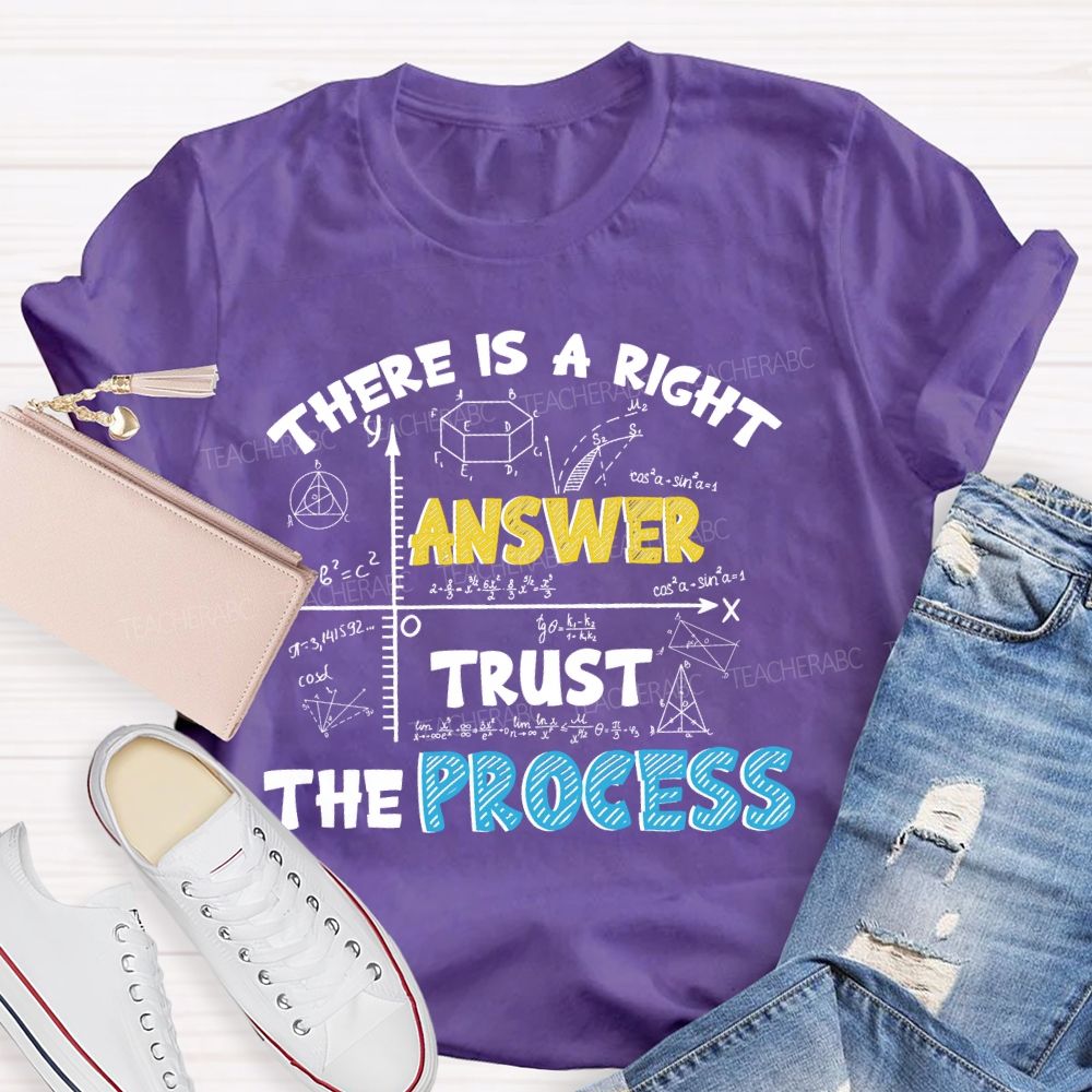There Is A Right Answer Trust The Process  Teacher T-shirt