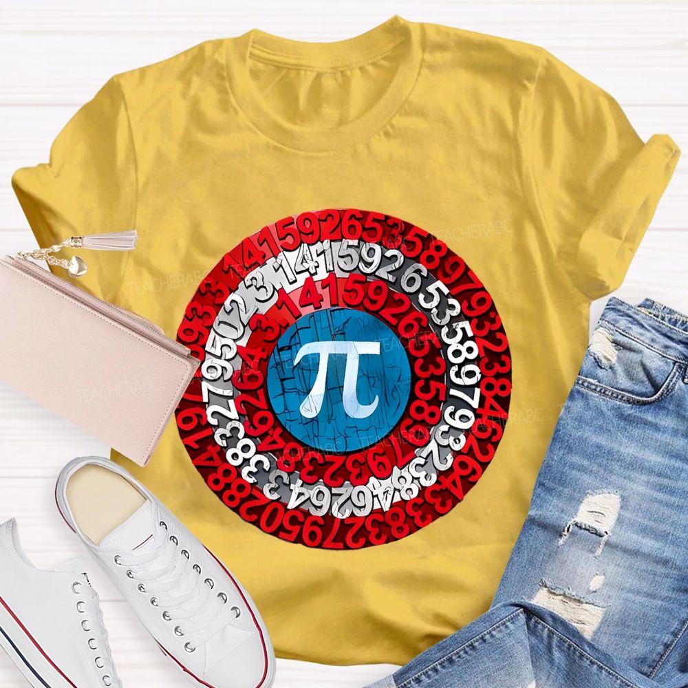 Pi  Shield  Graphic  Teacher T-shirt