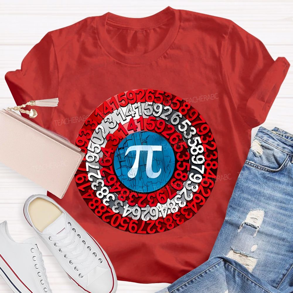 Pi  Shield  Graphic  Teacher T-shirt