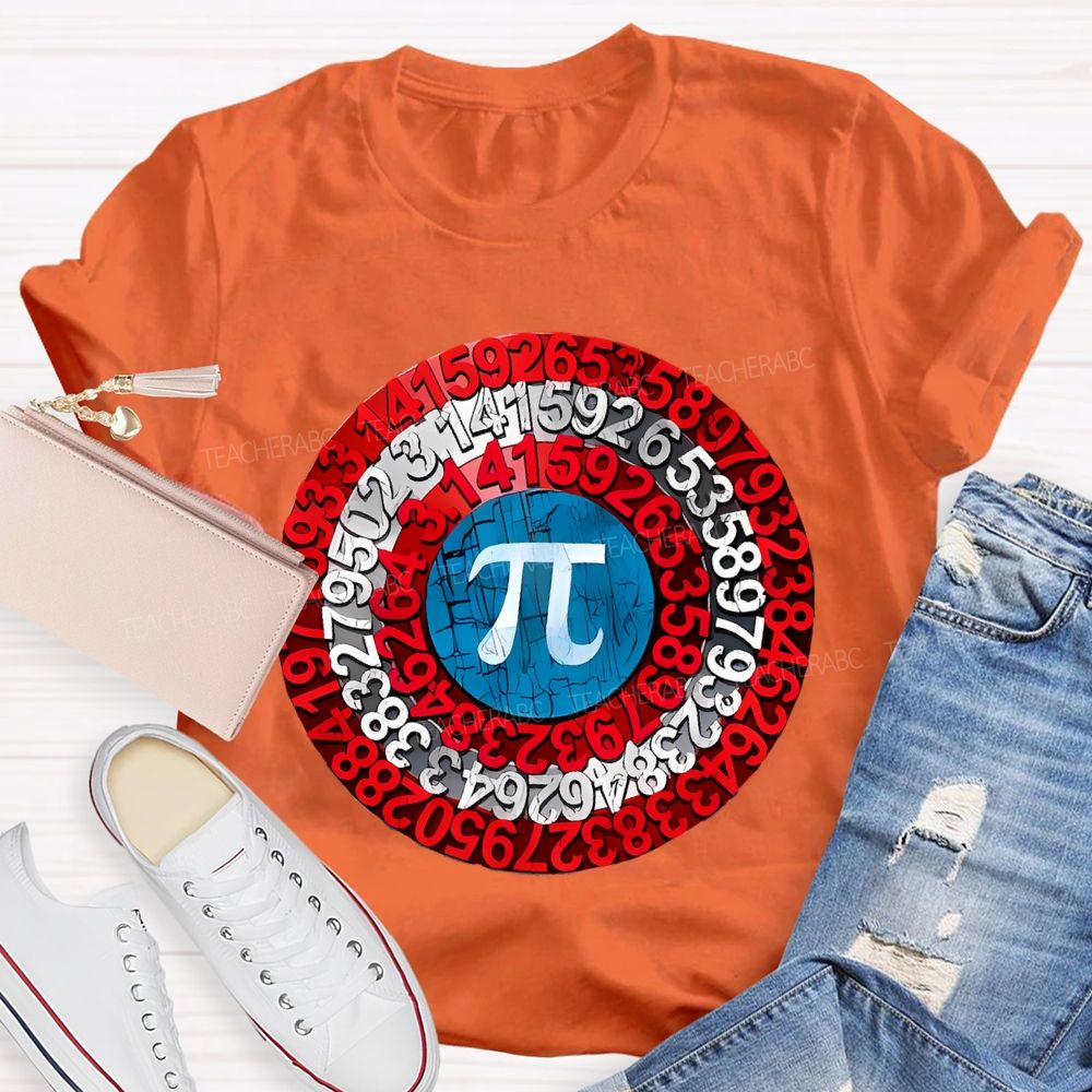 Pi  Shield  Graphic  Teacher T-shirt