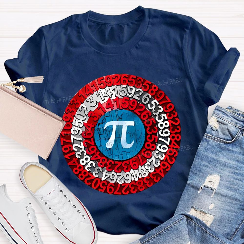 Pi  Shield  Graphic  Teacher T-shirt