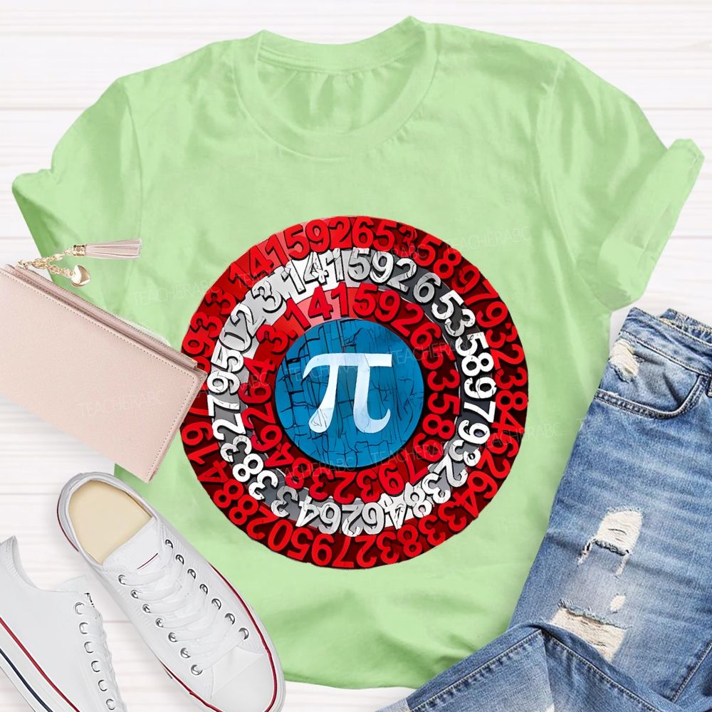 Pi  Shield  Graphic  Teacher T-shirt
