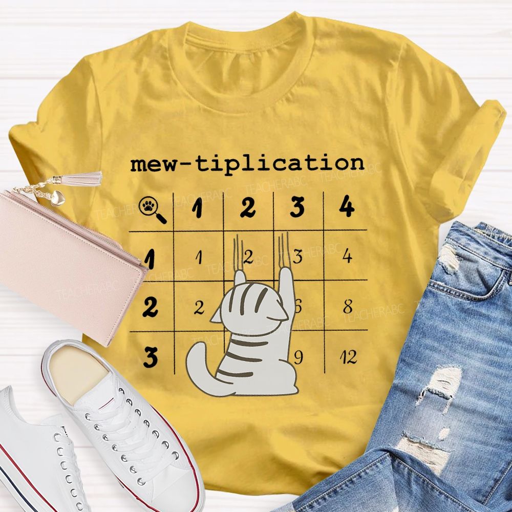 Mew-Tiplication Teacher T-shirt
