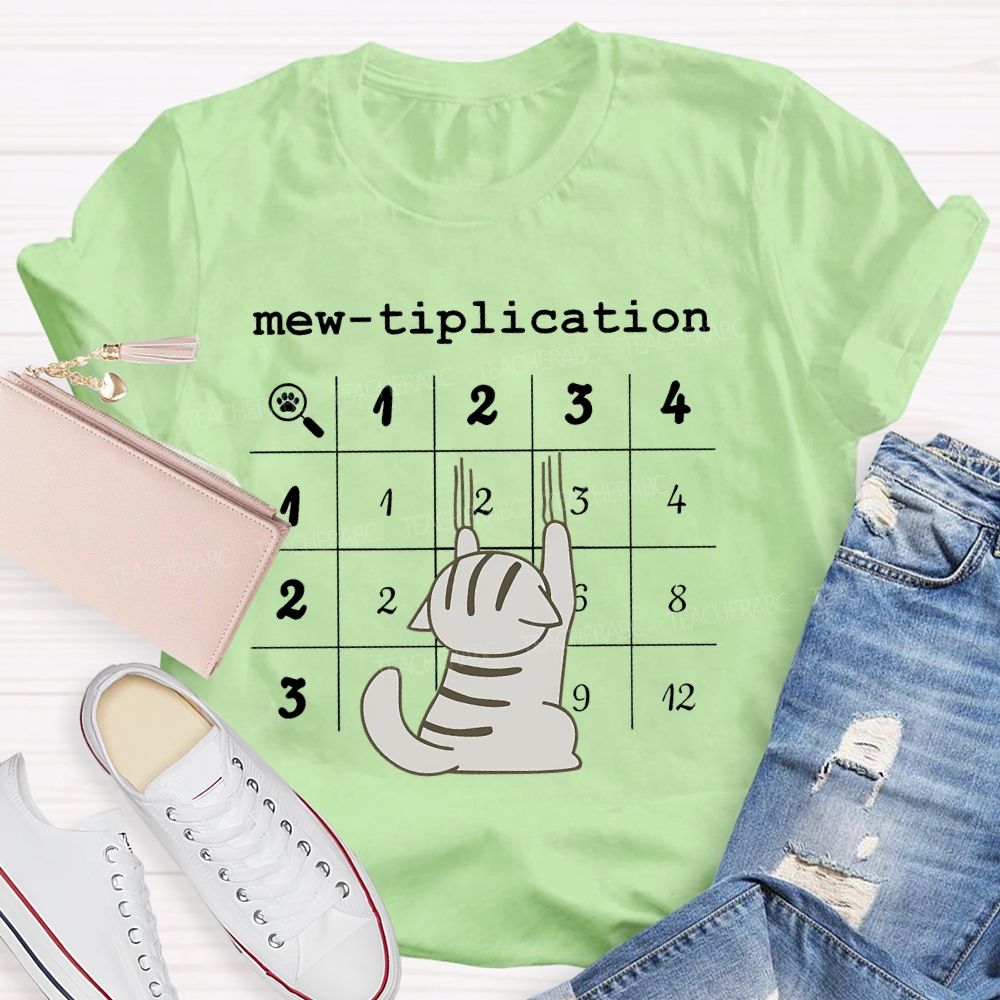 Mew-Tiplication Teacher T-shirt