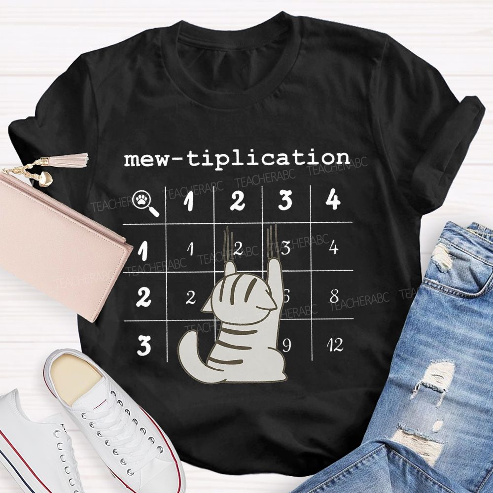 Mew-Tiplication Teacher T-shirt