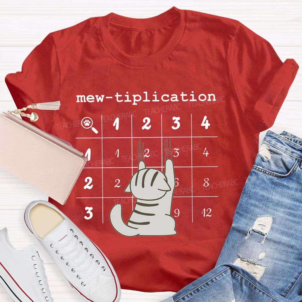 Mew-Tiplication Teacher T-shirt