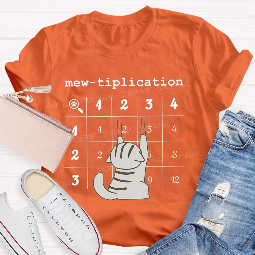 Mew-Tiplication Teacher T-shirt