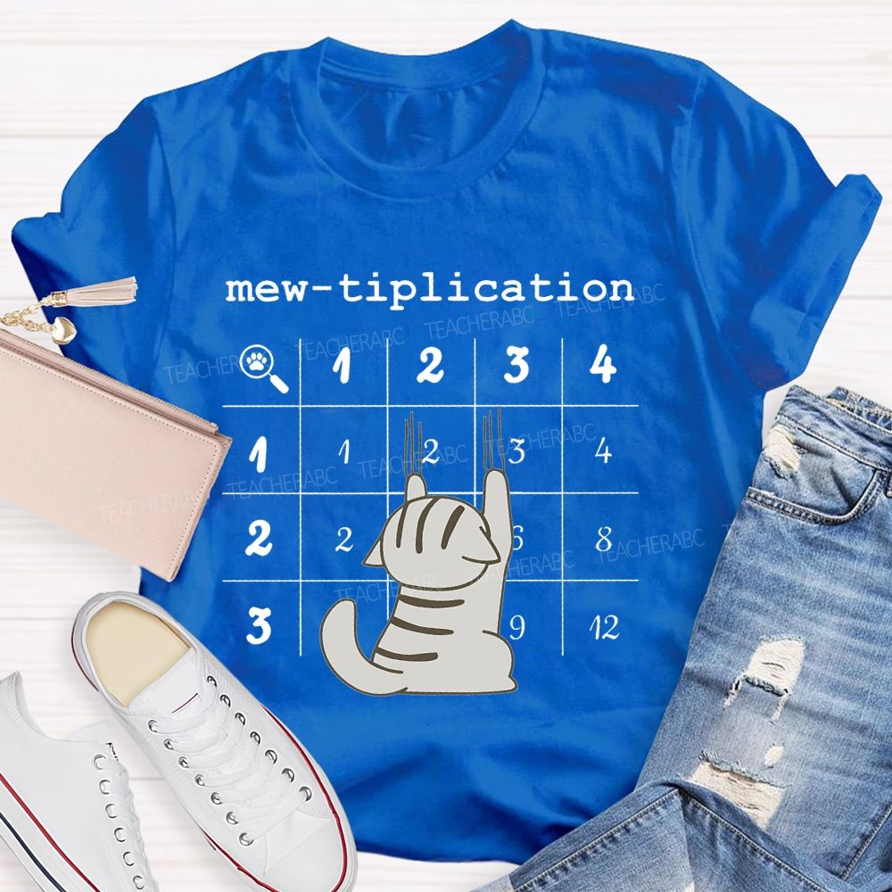 Mew-Tiplication Teacher T-shirt