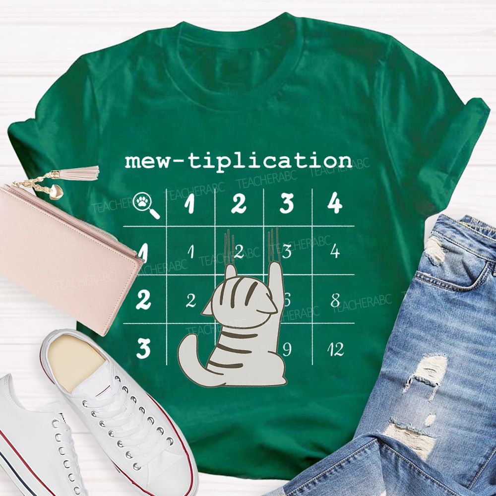 Mew-Tiplication Teacher T-shirt