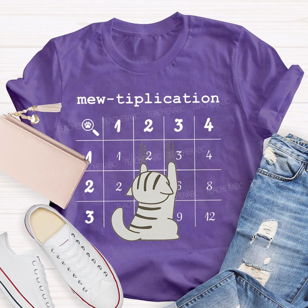 Mew-Tiplication Teacher T-shirt