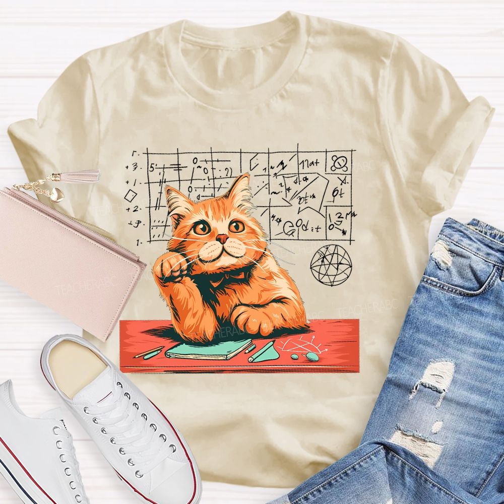 Mathematics Cat  Teacher T-shirt