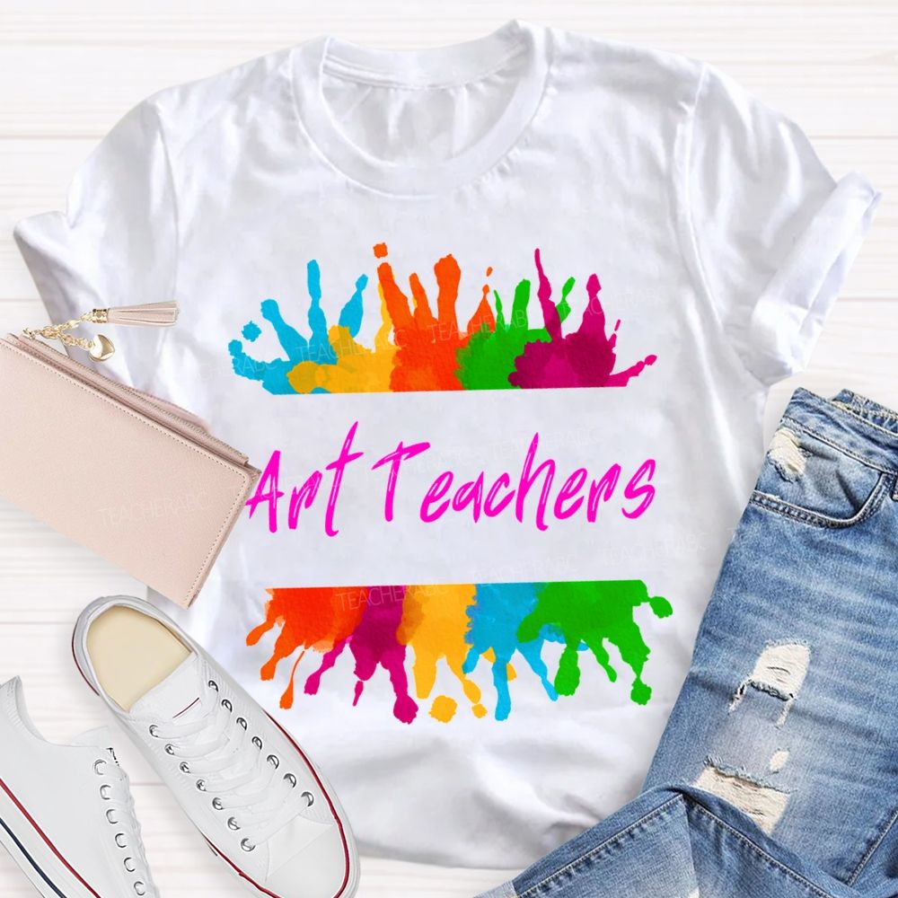 Art Teacher Colorful Tie-Dye Print Teacher T-shirt