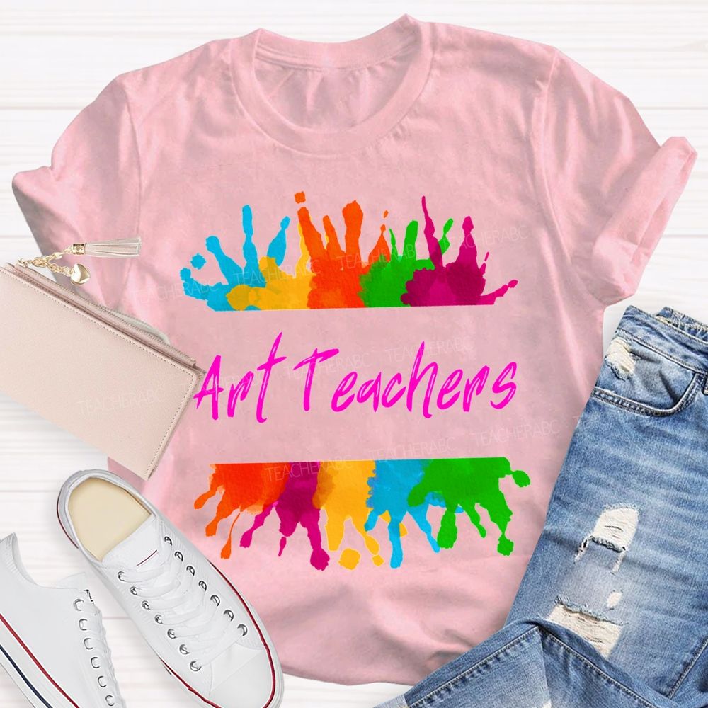 Art Teacher Colorful Tie-Dye Print Teacher T-shirt