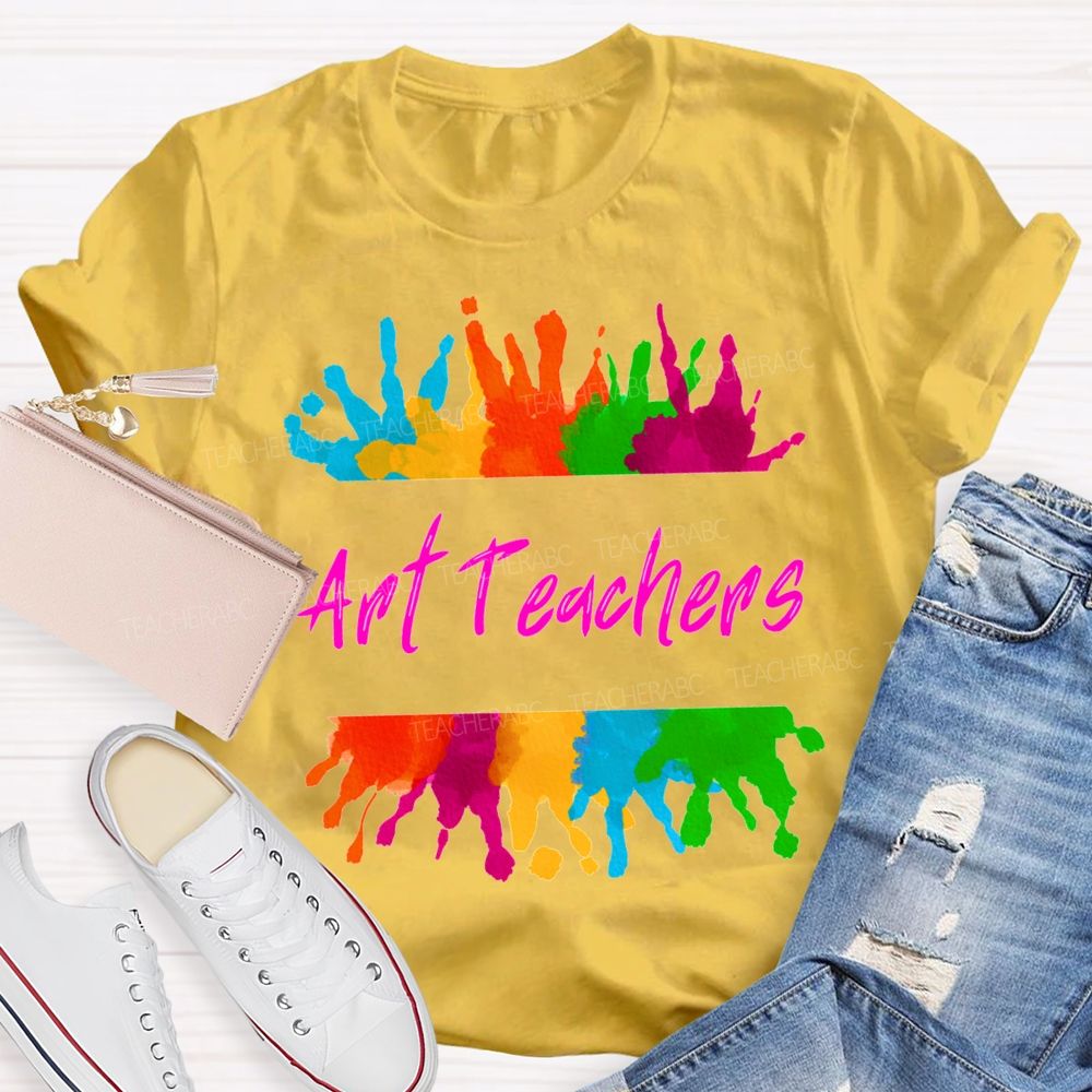Art Teacher Colorful Tie-Dye Print Teacher T-shirt