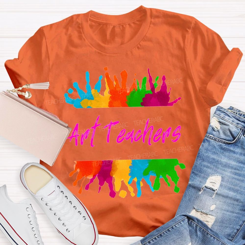 Art Teacher Colorful Tie-Dye Print Teacher T-shirt