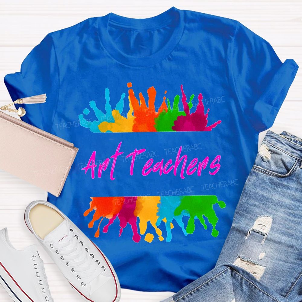 Art Teacher Colorful Tie-Dye Print Teacher T-shirt