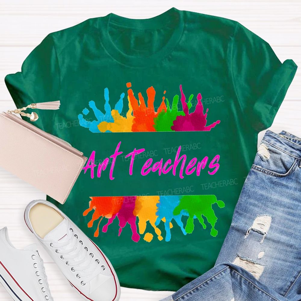 Art Teacher Colorful Tie-Dye Print Teacher T-shirt