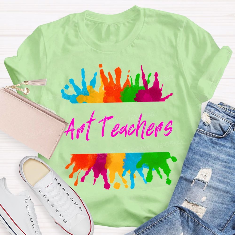 Art Teacher Colorful Tie-Dye Print Teacher T-shirt