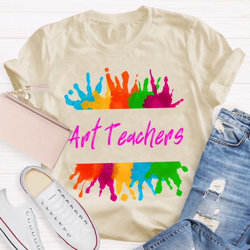 Art Teacher Colorful Tie-Dye Print Teacher T-shirt