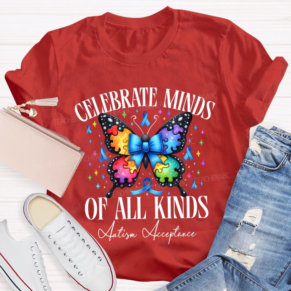 Celebrate Minds Of All Kinds Autism Acceptance T-shirt