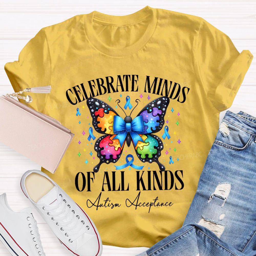 Celebrate Minds Of All Kinds Autism Acceptance T-shirt
