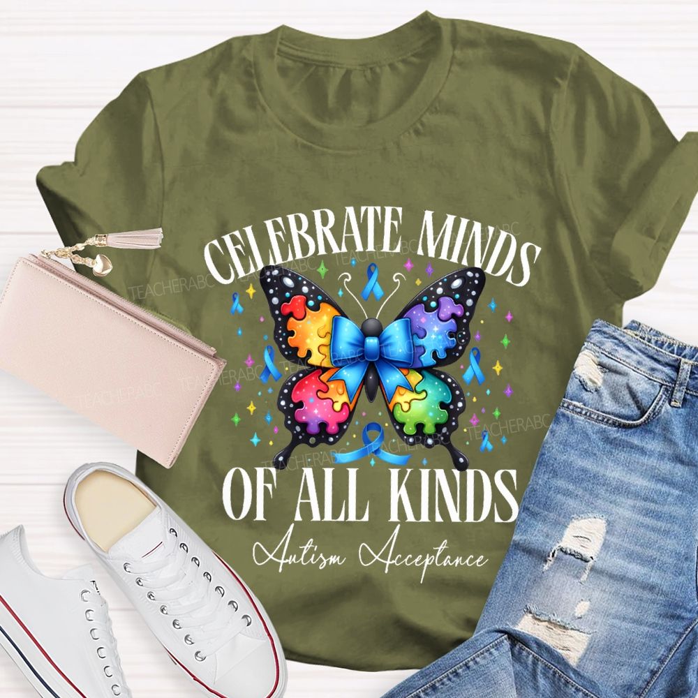 Celebrate Minds Of All Kinds Autism Acceptance T-shirt
