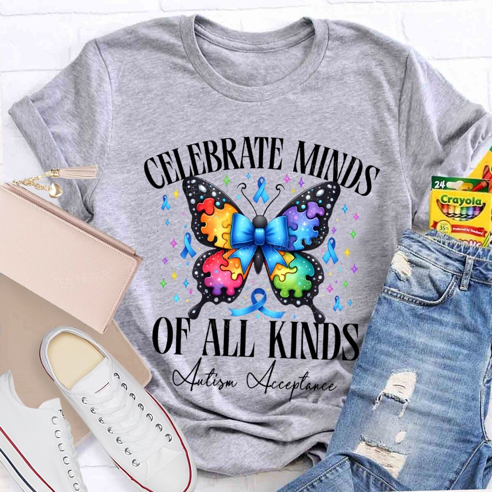 Celebrate Minds Of All Kinds Autism Acceptance T-shirt