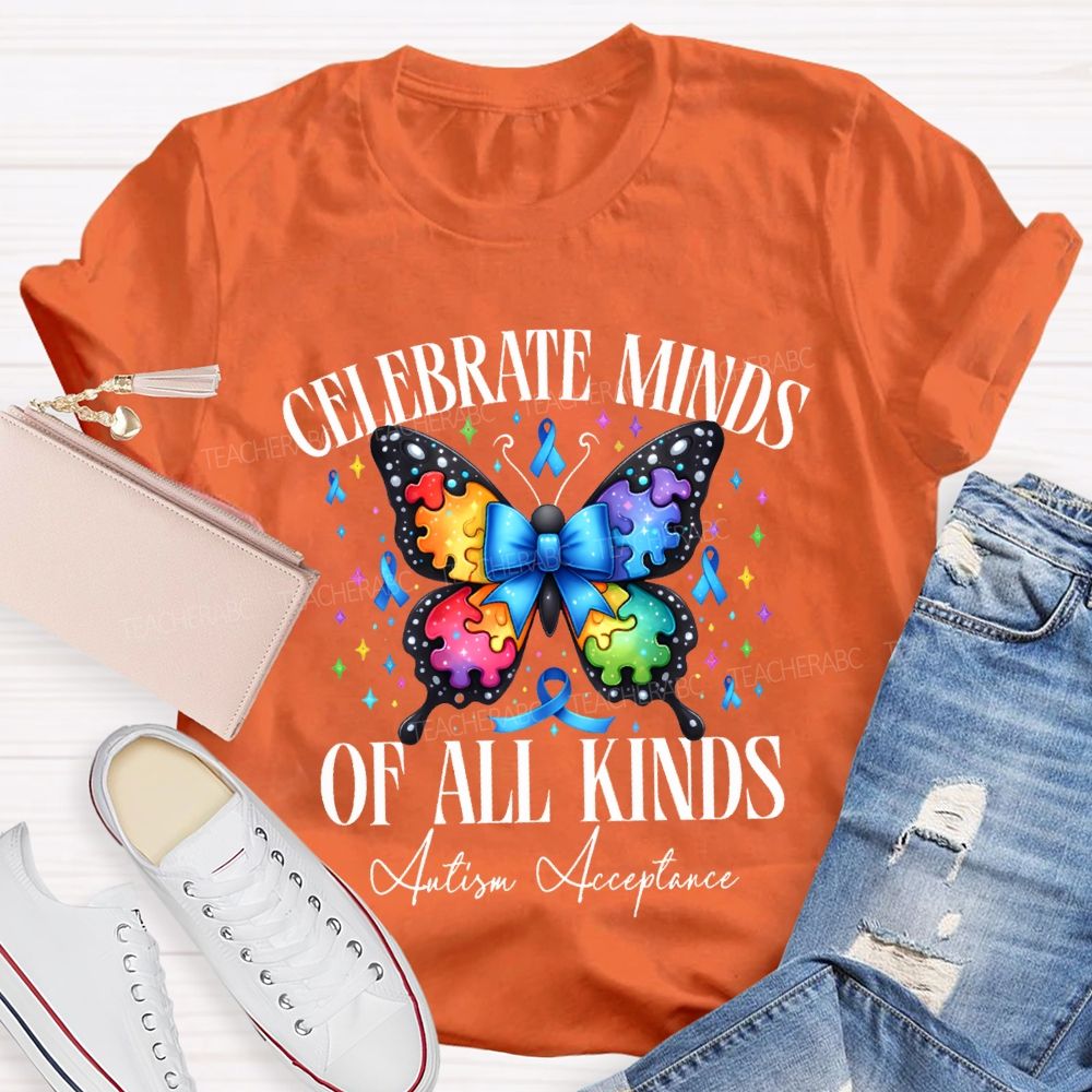 Celebrate Minds Of All Kinds Autism Acceptance T-shirt