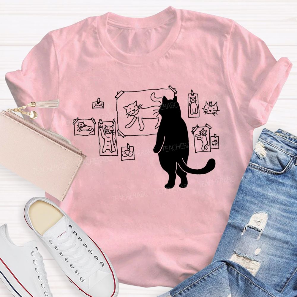 Cat Gallery This Is Art And This Is Artist Cat Teacher T-shirt