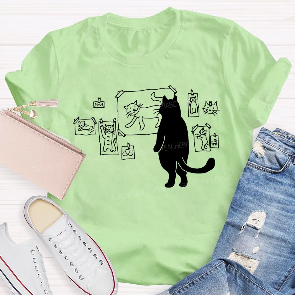 Cat Gallery This Is Art And This Is Artist Cat Teacher T-shirt