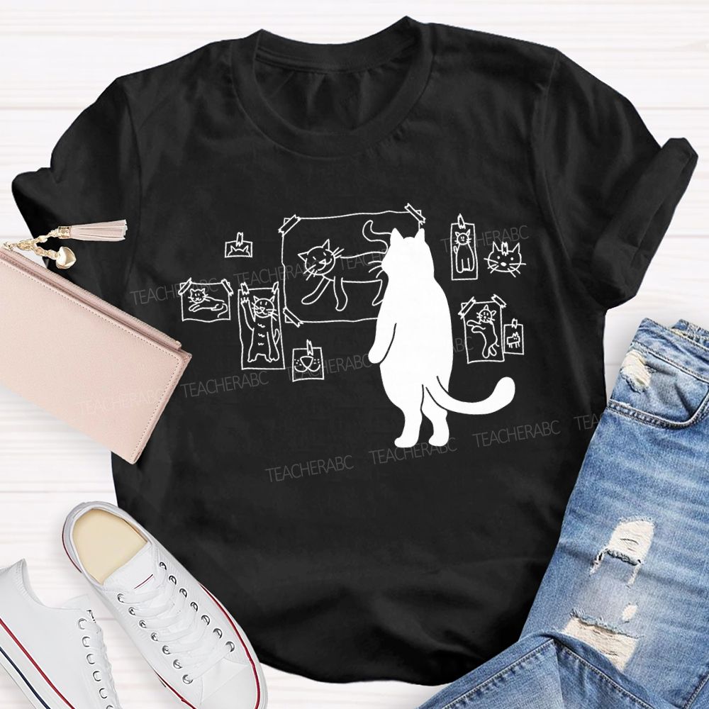 Cat Gallery This Is Art And This Is Artist Cat Teacher T-shirt