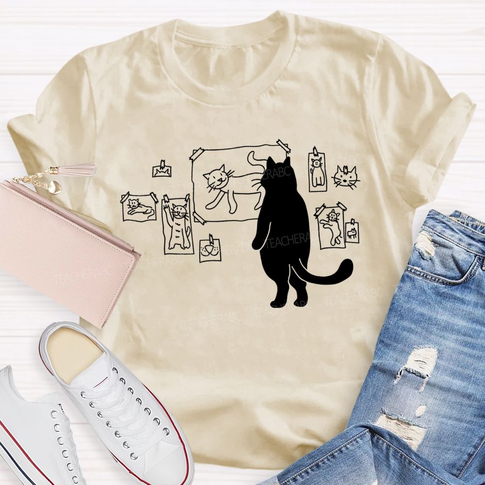 Cat Gallery This Is Art And This Is Artist Cat Teacher T-shirt