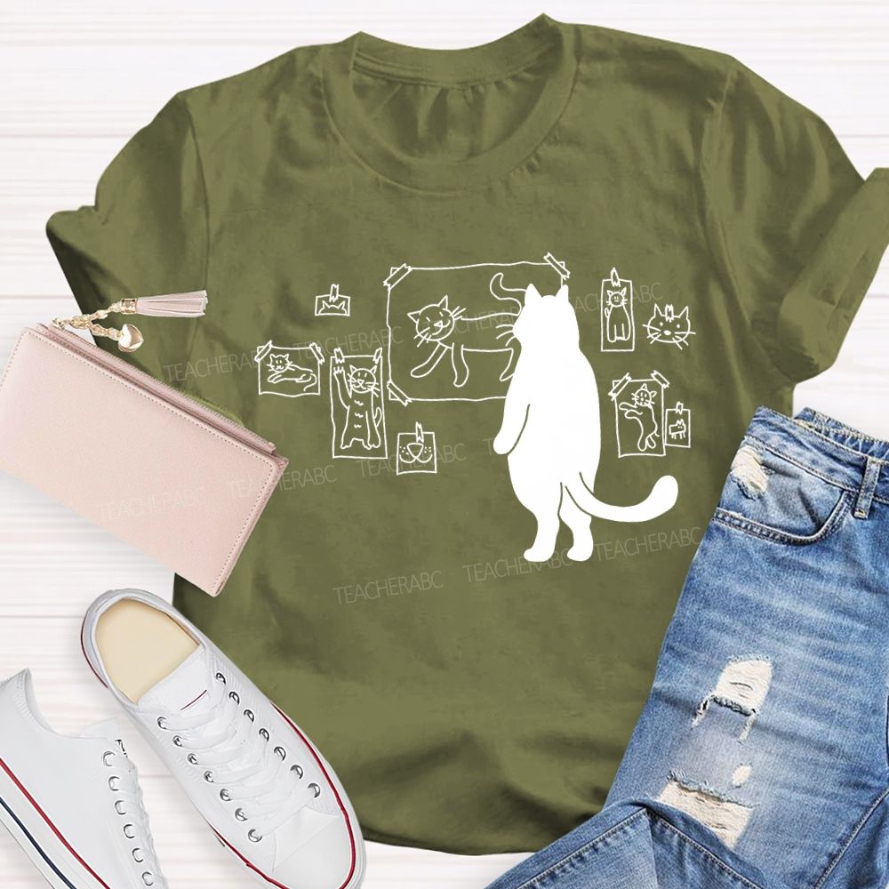 Cat Gallery This Is Art And This Is Artist Cat Teacher T-shirt