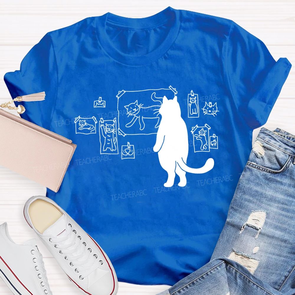 Cat Gallery This Is Art And This Is Artist Cat Teacher T-shirt