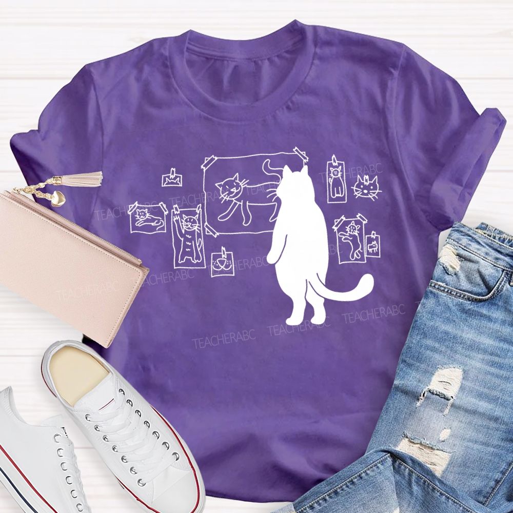 Cat Gallery This Is Art And This Is Artist Cat Teacher T-shirt