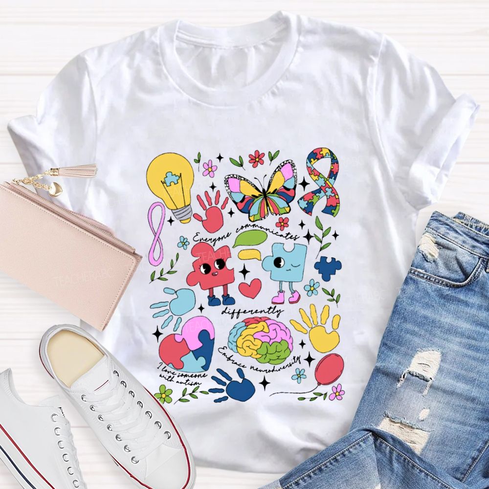 Differently Embrace Neurodiversity Special Education Teacher T-shirt