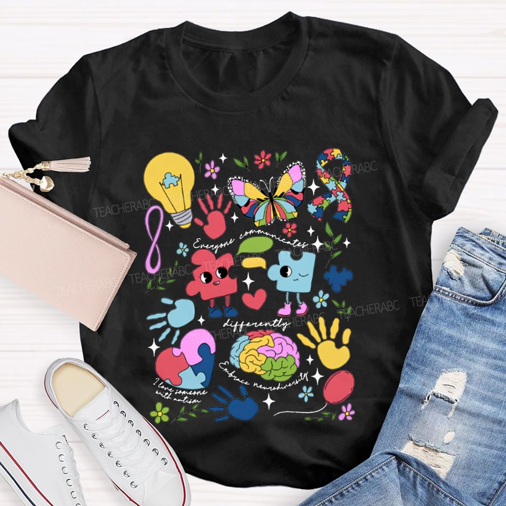 Differently Embrace Neurodiversity Special Education Teacher T-shirt