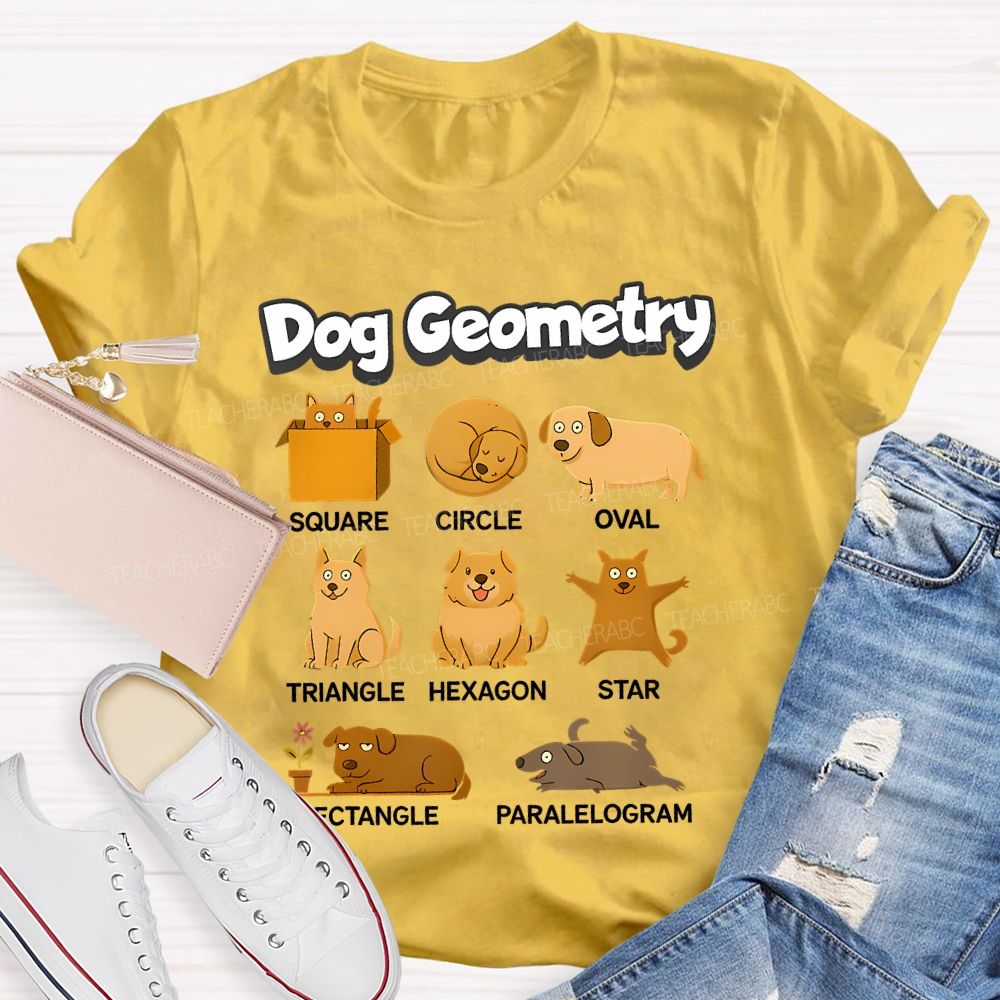 Dog Geometry Math   Teacher T-shirt