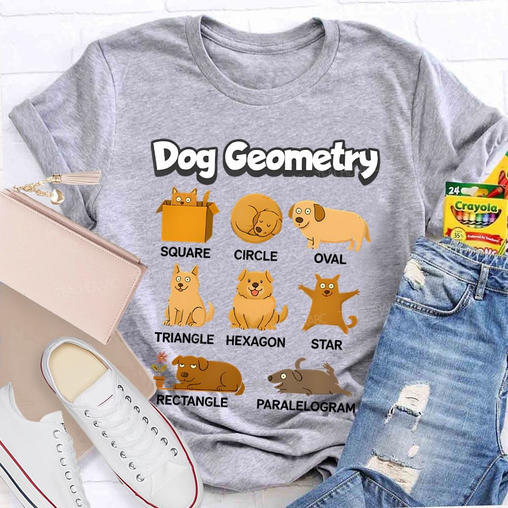 Dog Geometry Math   Teacher T-shirt